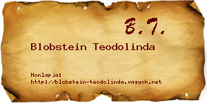 Blobstein Teodolinda névjegykártya